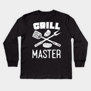 Grill Master BBQ Summer Cookout Kids Long Sleeve T-Shirt